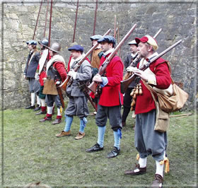 Troops were assembled at regular intervals within the Castle