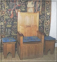 Reproduction furniture in the Lords' Dining Room - photo: Manannan's Web